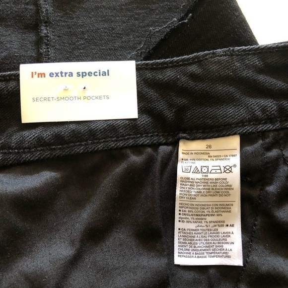 Old Navy High-Waisted Secret Smooth Pockets Button-Fly Frayed-Hem Jean Skirt 26 - Picture 9 of 11